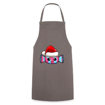Bonbons Weihnachten Comic Xmas - Kochschürze - Grau - Vorne - AI Model Male 185 dark (185cm)