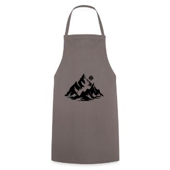 Berge Symbol Mountains - Cooking Apron - grey - Front - AI Model Male 185 dark (185cm)
