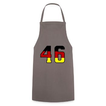 46 Symbole numérique Allemagne - Tablier de cuisine - gris - Devant - AI Model Male 185 dark (185cm)