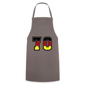 70 Zahl Symbol Germany - Kochschürze - Grau - Vorne - AI Model Male 185 dark (185cm)