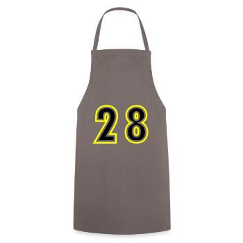 29 Number College - Cooking Apron - grey - Front - AI Model Male 185 dark (185cm)