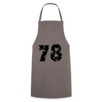 78 Number jersey - Cooking Apron - grey - Front - AI Model Male 185 dark (185cm)