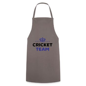 Cricket Team - Kochschürze - Grau - Vorne - AI Model Male 185 dark (185cm)