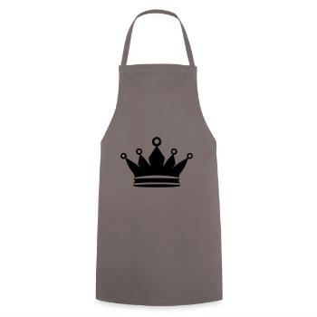 Krone Icon Symbol - Kochschürze - Grau - Vorne - AI Model Male 185 dark (185cm)