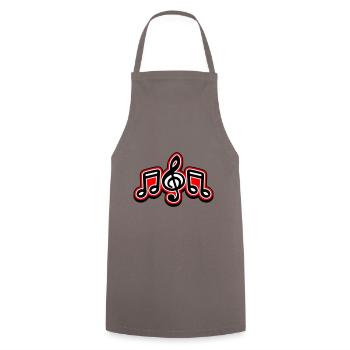 Music Symbol Clef - Cooking Apron - grey - Front - AI Model Male 185 dark (185cm)