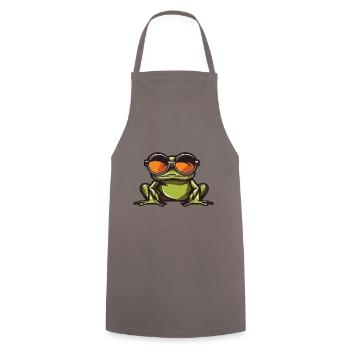 Grenouille Drôle Cool - Tablier de cuisine - gris - Devant - AI Model Male 185 dark (185cm)