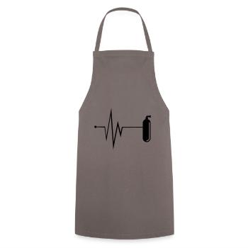 Sauerstoff Tauchen Puls - Kochschürze - Grau - Vorne - AI Model Male 185 dark (185cm)