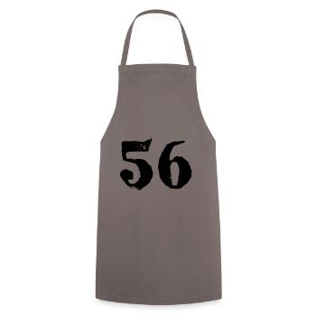 56 Number jersey - Cooking Apron - grey - Front - AI Model Male 185 dark (185cm)