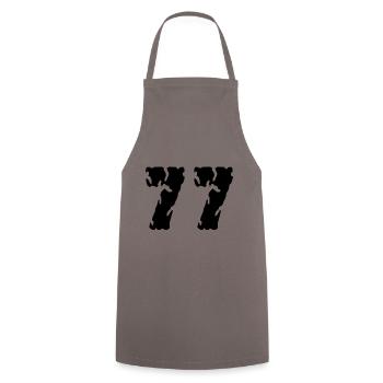 77 Number jersey - Cooking Apron - grey - Front - AI Model Male 185 dark (185cm)