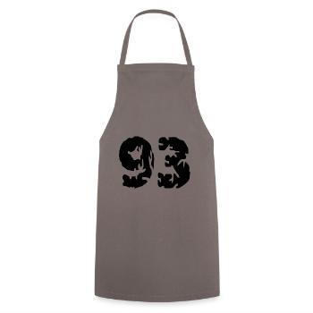 93 Number jersey - Cooking Apron - grey - Front - AI Model Male 185 dark (185cm)
