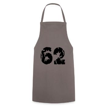 62 Number jersey - Cooking Apron - grey - Front - AI Model Male 185 dark (185cm)