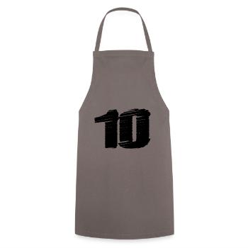 Maillot 10 numéro - Tablier de cuisine - gris - Devant - AI Model Male 185 dark (185cm)