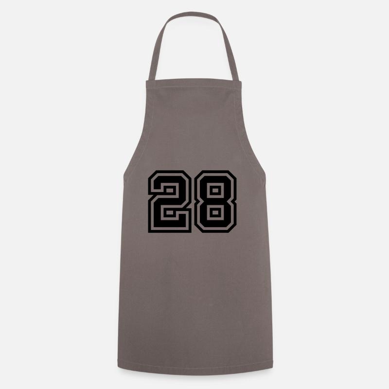 Symbole numérique 28 - Tablier de cuisine - gris