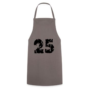 25 Zahl Trikot - Kochschürze - Grau - Vorne - AI Model Male 185 dark (185cm)
