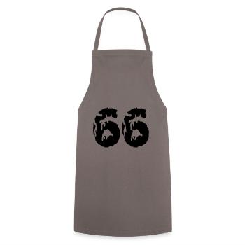 66 Maillot numéro - Tablier de cuisine - gris - Devant - AI Model Male 185 dark (185cm)
