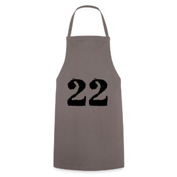 22 number jersey - Cooking Apron - grey - Front - AI Model Male 185 dark (185cm)