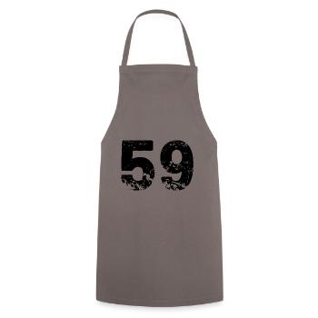 59 Number jersey - Cooking Apron - grey - Front - AI Model Male 185 dark (185cm)