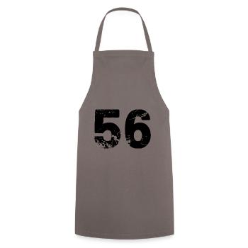 56 Number jersey - Cooking Apron - grey - Front - AI Model Male 185 dark (185cm)