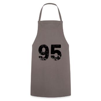 Maillot à 95 numéros - Tablier de cuisine - gris - Devant - AI Model Male 185 dark (185cm)
