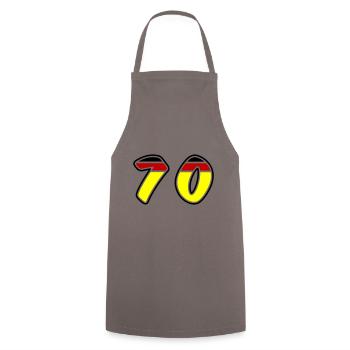 70 Zahl Symbol Germany - Kochschürze - Grau - Vorne - AI Model Male 185 dark (185cm)