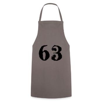 63 number jersey - Cooking Apron - grey - Front - AI Model Male 185 dark (185cm)