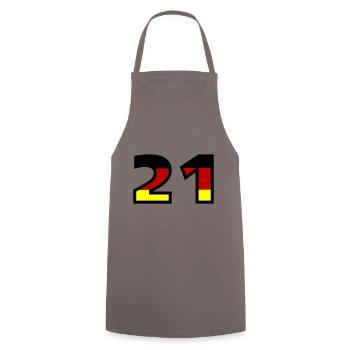 21 Number Germany Jersey - Cooking Apron - grey - Front - AI Model Male 185 dark (185cm)