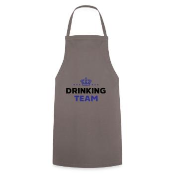 Drinking Team - Cooking Apron - grey - Front - AI Model Male 185 dark (185cm)