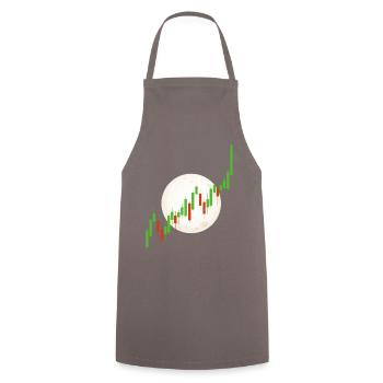 Blockchain Crypto Trading Currency Exchange - Cooking Apron - grey - Front - AI Model Male 185 dark (185cm)