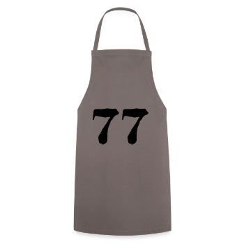 77 Number jersey - Cooking Apron - grey - Front - AI Model Male 185 dark (185cm)