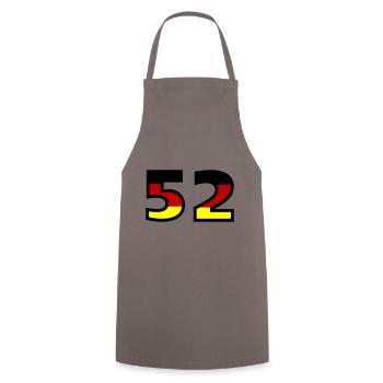 52 Numéro Allemagne Jersey - Tablier de cuisine - gris - Devant - AI Model Male 185 dark (185cm)