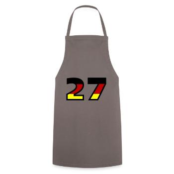 27 Numéro Allemagne Jersey - Tablier de cuisine - gris - Devant - AI Model Male 185 dark (185cm)
