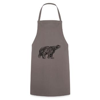 Eisbär Tribal Tattoo - Kochschürze - Grau - Vorne - AI Model Male 185 dark (185cm)