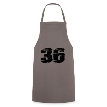 36 Number jersey - Cooking Apron - grey - Front - AI Model Male 185 dark (185cm)