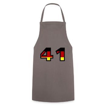 41 Numéro Allemagne Jersey - Tablier de cuisine - gris - Devant - AI Model Male 185 dark (185cm)