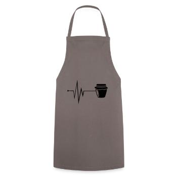 Épicentre de pouls symbole de miel - Tablier de cuisine - gris - Devant - AI Model Male 185 dark (185cm)
