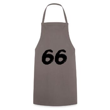 66 Maillot numéro - Tablier de cuisine - gris - Devant - AI Model Male 185 dark (185cm)