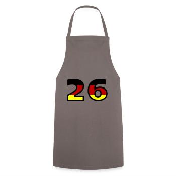26 Number Germany Jersey - Cooking Apron - grey - Front - AI Model Male 185 dark (185cm)