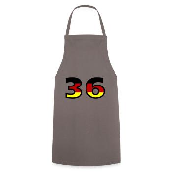 36 Number Germany Jersey - Cooking Apron - grey - Front - AI Model Male 185 dark (185cm)