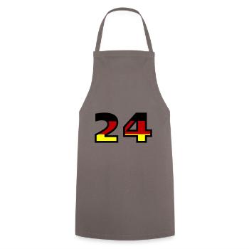 24 Zahl Deutschland Trikot - Kochschürze - Grau - Vorne - AI Model Male 185 dark (185cm)