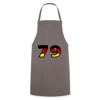 79 Numéro Allemagne Jersey - Tablier de cuisine - gris - Devant - AI Model Male 185 dark (185cm)