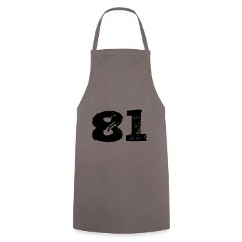 81 Number jersey - Cooking Apron - grey - Front - AI Model Male 185 dark (185cm)