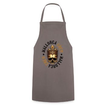 Mallorca Crew King Skull Party - Cooking Apron - grey - Front - AI Model Male 185 dark (185cm)