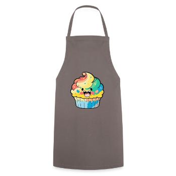 Muffin Comic - Cooking Apron - grey - Front - AI Model Male 185 dark (185cm)