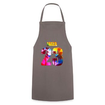 Ibiza 23 Urlaub 2023 - Kochschürze - Grau - Vorne - AI Model Male 185 dark (185cm)