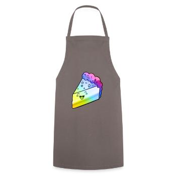 Cheesecake Cake Colorful - Cooking Apron - grey - Front - AI Model Male 185 dark (185cm)