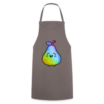 Poire Comique Colorée - Tablier de cuisine - gris - Devant - AI Model Male 185 dark (185cm)