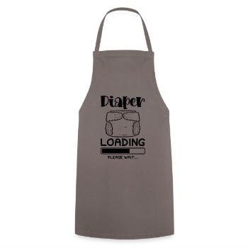 baby diaper loading - Cooking Apron - grey - Front - AI Model Male 185 dark (185cm)