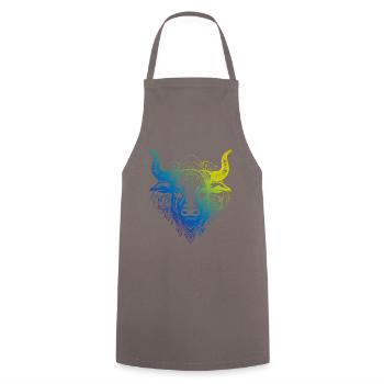 Bulle Mandala Boho - Kochschürze - Grau - Vorne - AI Model Male 185 dark (185cm)