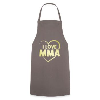 Ich liebe Mma - Kochschürze - Grau - Vorne - AI Model Male 185 dark (185cm)