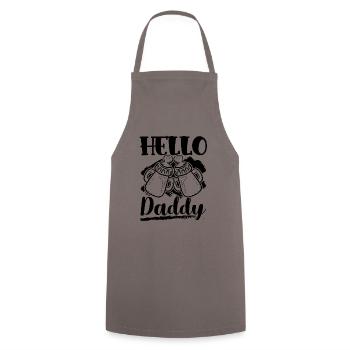 Papa bébé - Tablier de cuisine - gris - Devant - AI Model Male 185 dark (185cm)